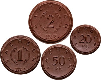 купить Германия, Саксония набор из 4 нотгельдов 1921