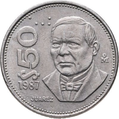 купить Мексика 50 песо (pesos) 1987