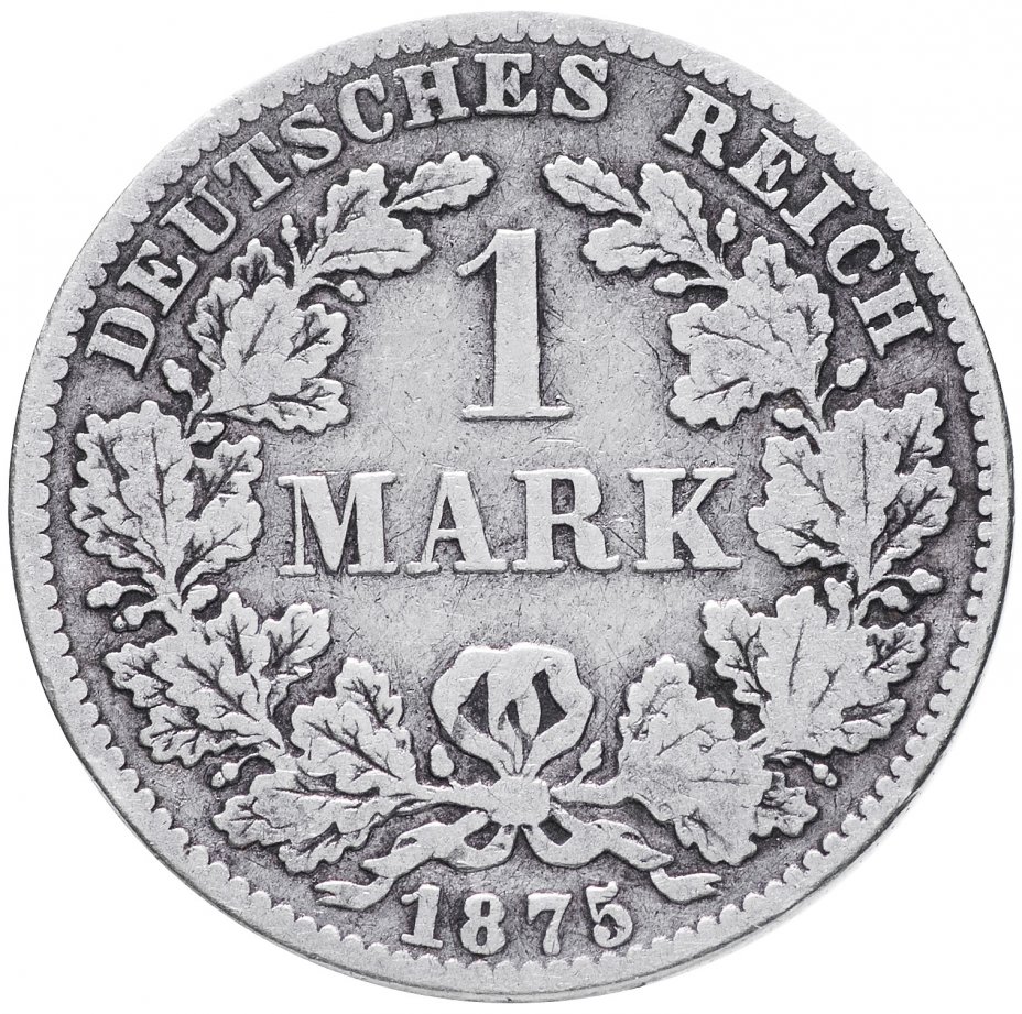 купить Германия 1 рейх марка 1875 "В"