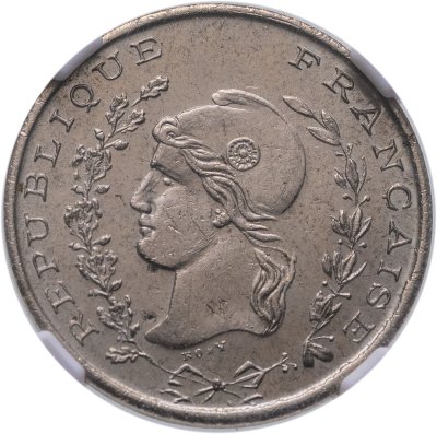 купить Алжир, нотгельд 50 сантимов 1915, в слабе NGC MS65