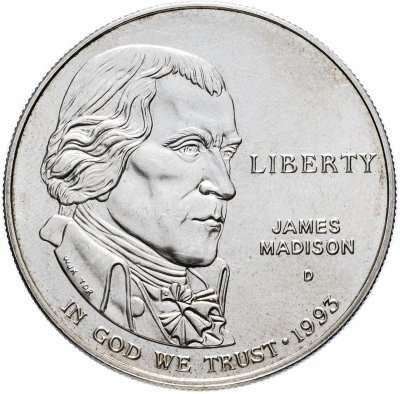 купить США 1 доллар (dollar) 1993 D Билль о правах, Джеймс Мэдисон