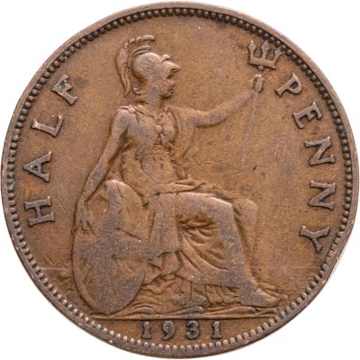 купить Великобритания 1/2 пенни (penny) 1931