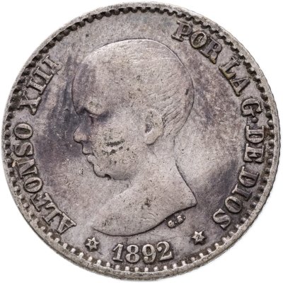 купить Испания 50 сентимо 1892 Альфонс XIII