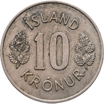 купить Исландия 10 крон (kronur) 1967