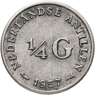 купить Нидерландские Антильские острова 1/4 гульдена (gulden) 1957