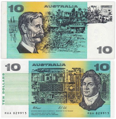 купить Австралия 10 долларов 1991 (Pick 45g)