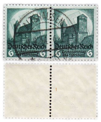 купить Германия, Третий Рейх 6 рейхспфеннигов 1934 "6-й Партийный съезд в Нюрнберге в 1934" Сцепка