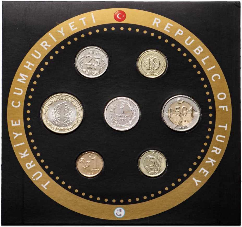 купить Турция набор монет 2018 (6 монет + жетон в буклете)