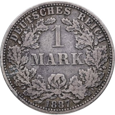 купить Германия 1 марка 1887 знак монетного двора: "A"