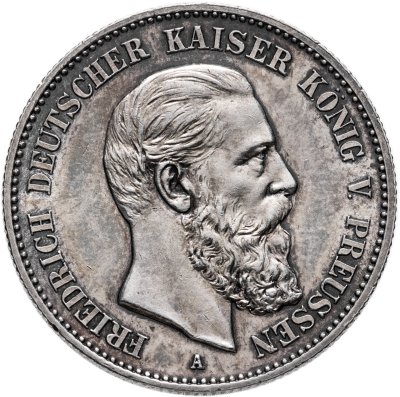 купить Германская Империя, Пруссия 2 марки (mark) 1888 Фридрих III