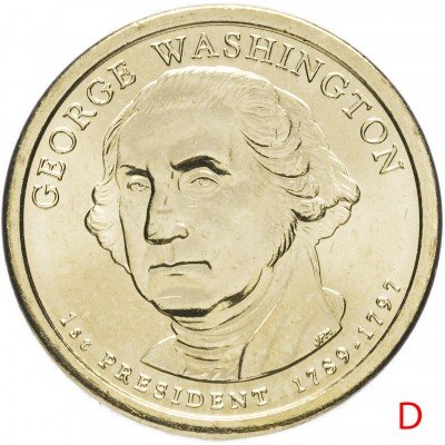 Купить США 1 доллар 2007 D "1-ый Президент США - Джордж Вашингтон"