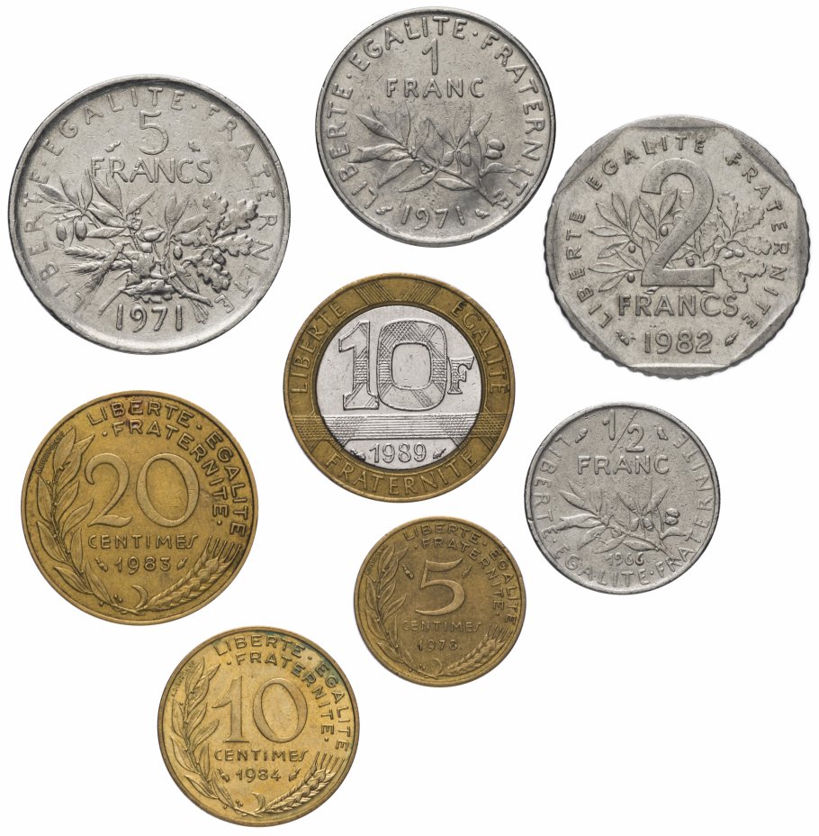 купить Франция набор 1960-2001 (8 монет)