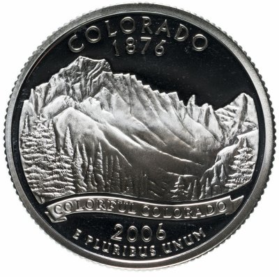 купить США 25 центов (квотер, 1/4 доллара, quarter dollar) 2006 S Proof Колорадо (Colorado)