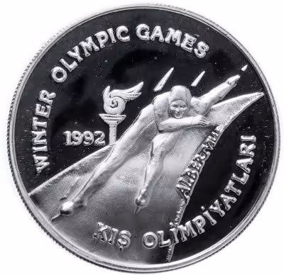 купить Турция 20000 лир 1992 XVI зимние Олимпийские Игры, Альбервиль 1992, конькобежный спорт
