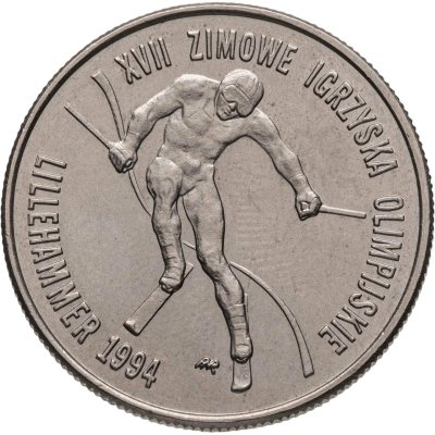 купить Польша 20000 злотых (zlotych) 1993 XVII зимние Олимпийские Игры, Лиллехаммер 1994