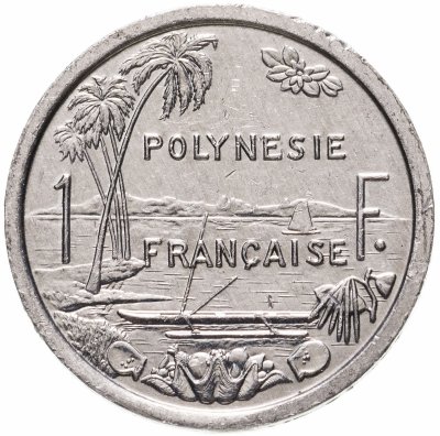 купить Французская Полинезия 1 франк (franc) 1990