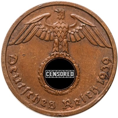 купить Германия, Третий рейх 1 рейхспфенниг (reichspfennig) 1939, знак монетного двора А - Берлин