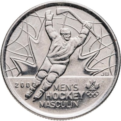 купить Канада 25 центов (cents) 2009 "XXI зимние Олимпийские Игры, Ванкувер 2010 - Мужской хоккей"