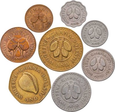 купить Гана набор 8 монет 1967-1979