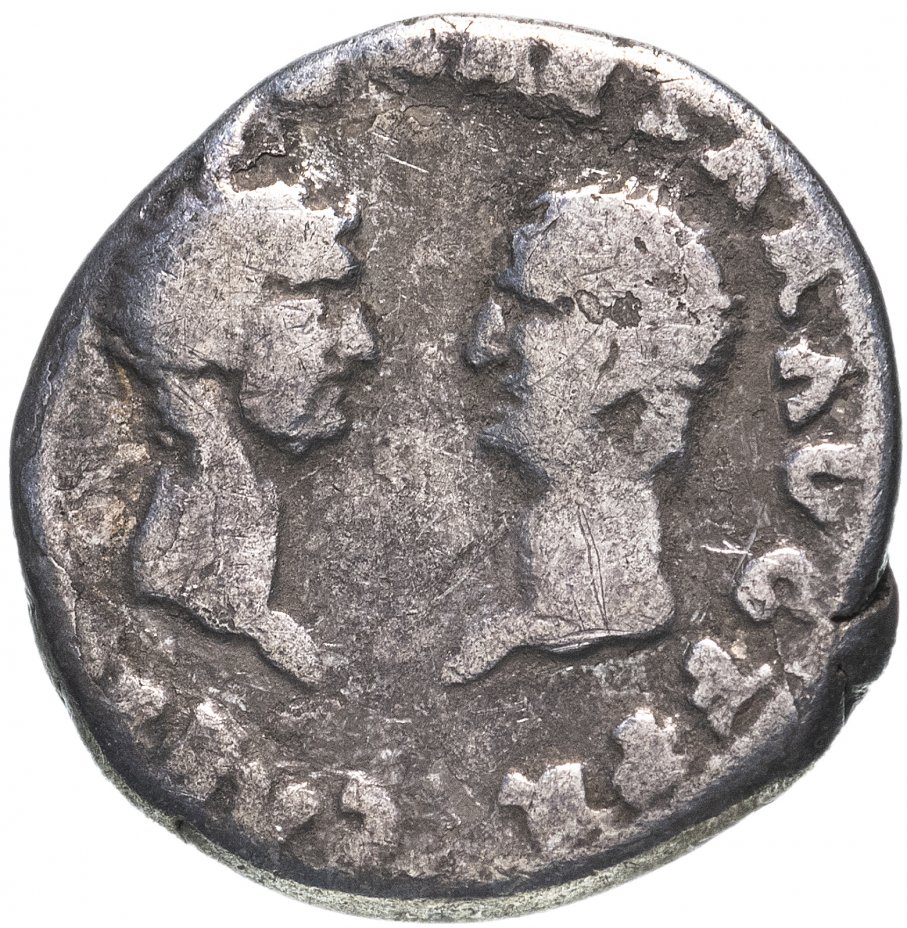 купить Римская империя, Веспасиан, 69-79 годы, денарий.  Домициан с Титом