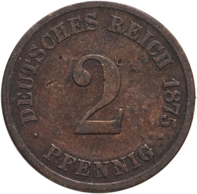купить Германская Империя, 2 пфеннига 1875 "Е"