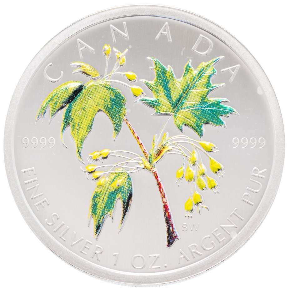 купить Канада 5 долларов 2003 "Кленовые листья" эмаль
