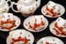 Купить Сервиз "Барбарис" на 5 персон (13 предметов), фарфор, деколь, золочение, роспись, Дмитровский фарфоровый завод (ДФЗ Вербилки), СССР, 1965-1991 гг.
