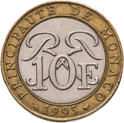 купить Монако 10 франков (francs) 1995