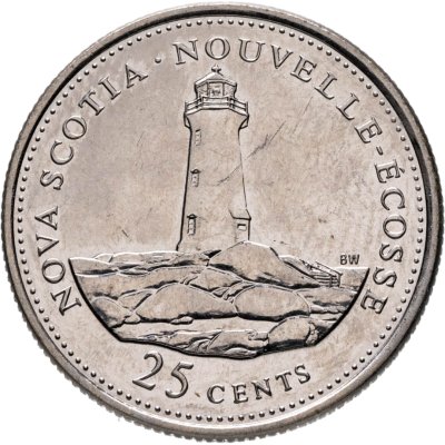 купить Канада 25 центов (cents) 1992 125 лет Конфедерации Канада - Новая Шотландия