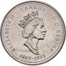 Купить Канада 25 центов (cents) 1992 125 лет Конфедерации Канада - Новая Шотландия