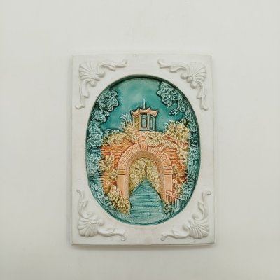 купить Плакетка декоративная украшенная барельефом, гипс, СССР, 1980-1990 гг.