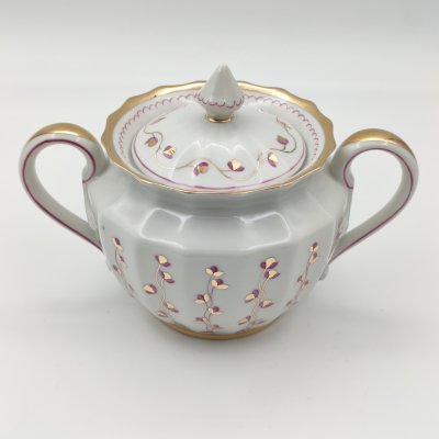 купить Сахарница "Вьюнок", художник Смирнов Е.П., фарфор, роспись, золочение, Дмитровский фарфоровый завод (ДФЗ Вербилки), СССР, 1965-1991 гг.