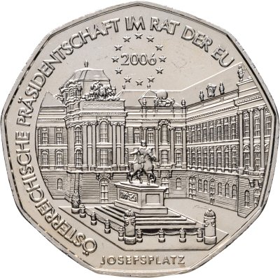 купить Австрия 5 euro (евро) 2006 "Председательство Австрии в Совете ЕС"