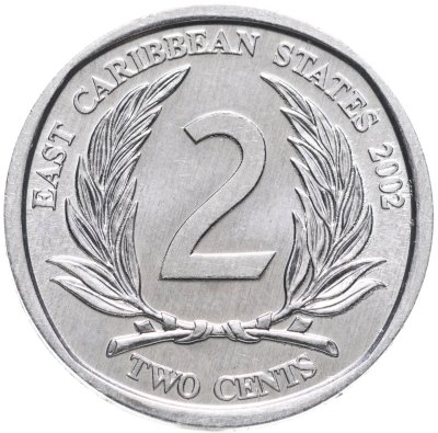 купить Восточные Карибы 2 цента 2002