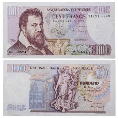 купить Бельгия 100 франков 1974 год