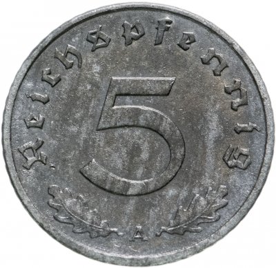Купить Германия (Третий рейх) 5 рейхспфеннигов А (reichspfennig) 1941г.