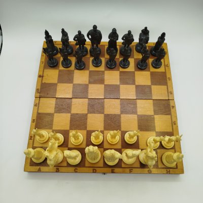 купить Шахматы в русском народном стиле, дерево, пластик, СССР, 1970-1990 гг.