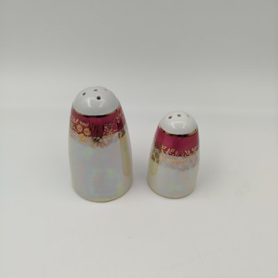 Купить Набор для специй (перечница и солонка) из сервиза "Мадонна", фарфор, крытье, люстр, золочение, Fortuna Eisenberg, ГДР, 1960-1973 гг.