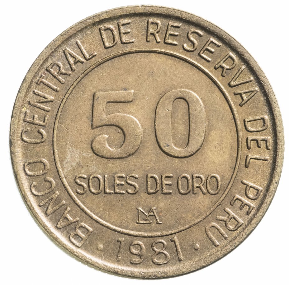 Coinsbolhov. Перу: 1983 sr1929 Перу 50 соль.