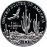 Купить США 100 долларов (dollars) 2001 Proof Liberty "Американский Платиновый орел - голова статуи свободы"
