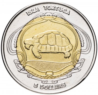 Купить Остров Тортуга монетовидный жетон 5 долларов 2019