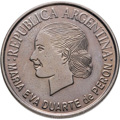 Купить Аргентина 2 песо (pesos) 2002 "50 лет со дня смерти Марии Эвы Дуарте де Перон"