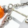 Купить Серьги серебряные "Колокольчики", серебро 875 пр., янтарь плавленый, Калининградский янтарный завод, СССР, 1974 г.