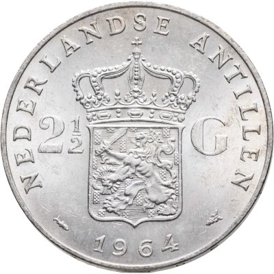 купить Нидерландские Антильские острова 2 1/2 гульдена (gulden) 1964