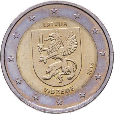 купить Латвия 2 евро 2016 "Исторические области Латвии: Видземе"
