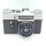 Купить Фотоаппарат "Зенит-Е"  с объективом "Индустар-50-2"в оригинальном кофре, металл, стекло, пластик, кожа, Красногорский механический завод (КМЗ), СССР, 1984 г.