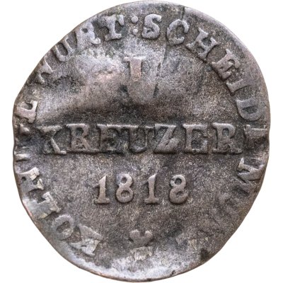 купить Германия, Вюртемберг 1 крейцер 1818