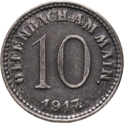 купить Германия "Оффенбах-ам-Майн" 10 пфеннигов 1917 нотгельд