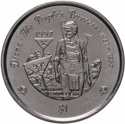купить Либерия 1 доллар (dollar) 1997 "Гибель Принцессы Дианы"