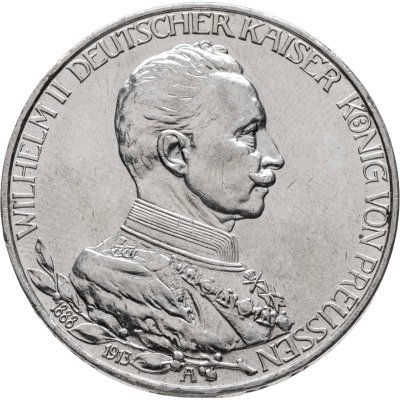 купить Германская империя (Пруссия) 3 марки 1913 "25 лет правления Вильгельма II"
